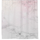 グリッターパーソナライズされた大理石 シャワーカーテン (正面)