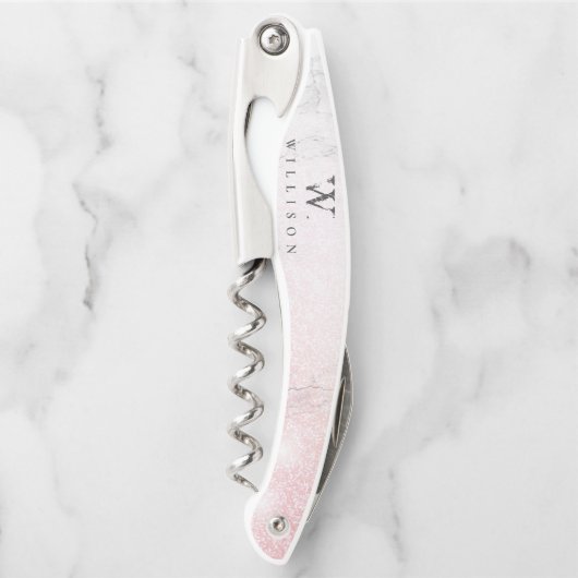 グリッターパーソナライズされた大理石 ソムリエナイフ (正面)