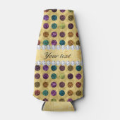 グリッターパーソナライズされた水玉模様ダイヤモンド ボトルクーラー (正面)