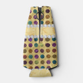 グリッターパーソナライズされた水玉模様ダイヤモンド ボトルクーラー (裏面)