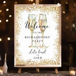 グリッターパーティーウェルカムサイン ポスター