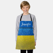 グリッターパーティーウクライナシェフベイカーアーティストウクライナ エプロン (着用した状態)