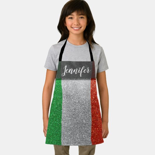 グリッターパーティーシェフベイカーアーティストイタリアイタリアン エプロン (インサイチュ)