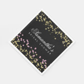 グリッターパーティーバラ及び金ゴールドブライダルシャワー スタンダードランチョンナプキン (角)