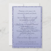 グリッターパープルスノーフレフェイクークホリデーパーティ招待状 招待状 (裏面)