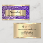 グリッターパープルフレームイベントプランナー発光色 名刺 (正面/裏面)
