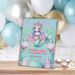 グリッターパープルマーメイドバースデートリート 台座サイン