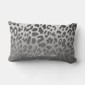 グリッターヒョウ印刷 ランバークッション (裏面)