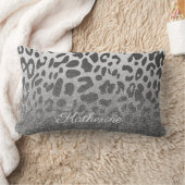 グリッターヒョウ印刷 ランバークッション (ブランケット)