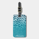 グリッターヒョウ ラゲッジタグ (正面縦)