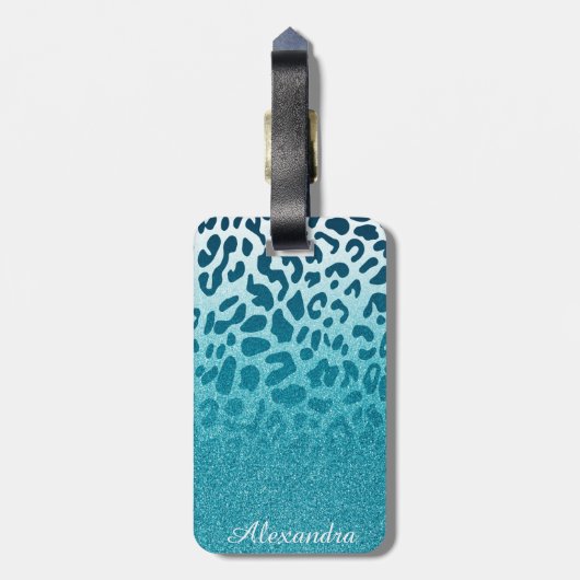 グリッターヒョウ ラゲッジタグ (裏面縦)