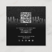 グリッタービジネスが友人の紹介カードを参照する スクエア名刺 (裏面)