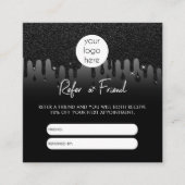 グリッタービジネスが友人の紹介カードを参照する スクエア名刺 (正面)