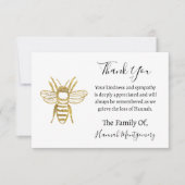 グリッタービー葬式悔やみや弔慰サンキューユー ノートカード (正面)