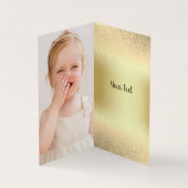 グリッターピンクと金ゴールド恐竜サンキューカード (内部)