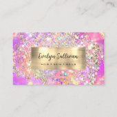 グリッターピンクのオパールの名刺 名刺 (正面)