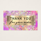 グリッターピンクのオパール割引カード (正面)