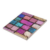 グリッターピンクのレンガ模様 タイル (側面)