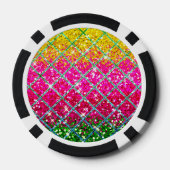 グリッターピンクのSnakeskin ポーカーチップ (裏面)