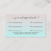 グリッターピンクアイラッシュエクステンションアポイントメント 名刺 (裏面)