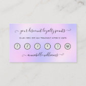 グリッターピンクアイラッシュエクステンションロイヤリティ 名刺 (裏面)