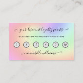 グリッターピンクアイラッシュエクステンションロイヤリティ 名刺 (裏面)