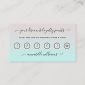 グリッターピンクアイラッシュエクステンションロイヤリティ 名刺 (裏面)