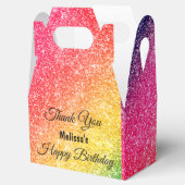 グリッターピンクイエロー金ゴールドありがとう フェイバーボックス (オープン)