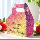 グリッターピンクイエロー金ゴールドありがとう フェイバーボックス