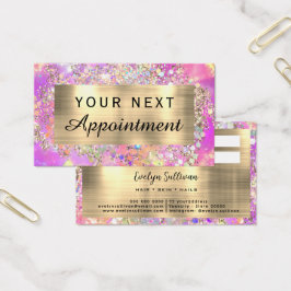 グリッターピンクオパールアポイントメントカード