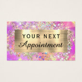 グリッターピンクオパールアポイントメントカード (正面)