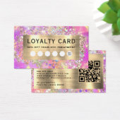 グリッターピンクオパールロイヤリティカード (デスク)