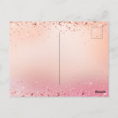 グリッターピンクグリーン目まぶしハロー ポストカード (裏面)