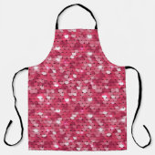 グリッターピンクシークイン模様 エプロン (正面)