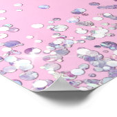 グリッターピンクスウィート16バースデーパーティー ポスター (角)