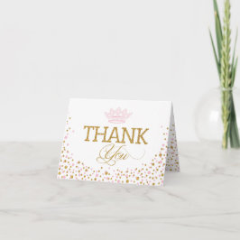 グリッターピンクスプレイ王室のルプリンセスありがとう サンキューカード