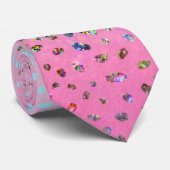 グリッターピンクチータプリント ネクタイ (ロール)