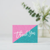 グリッターピンクティール(緑がかった色)CHICご購入ありがとうございます エンクロージャーカード (スタンド正面)