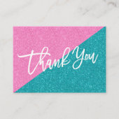 グリッターピンクティール（緑がかった色）CHICご購入ありがとうございます エンクロージャーカード (正面)