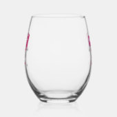 グリッターピンクディスコ女性のカーボーイ60thバースデーパーティー ステムなしワイングラス (右)