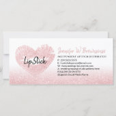 グリッターピンクハートリップメイクアップアーティストキャッシュ (裏面)