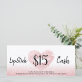 グリッターピンクハートリップメイクアップアーティストキャッシュ (スタンド正面)