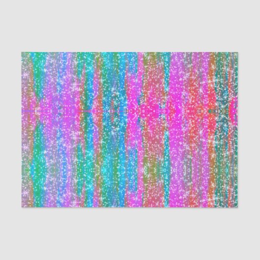 グリッターピンクパープルティール（緑がかった色）ブルーデクペガーリーージ 薄葉紙 (正面)