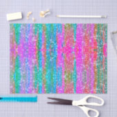 グリッターピンクパープルティール（緑がかった色）ブルーデクペガーリーージ 薄葉紙 (クラフト)