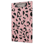 グリッターピンクヒョウ クリップボード (左)