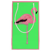 グリッターピンクフラミンゴ スモールペーパーバッグ (正面)