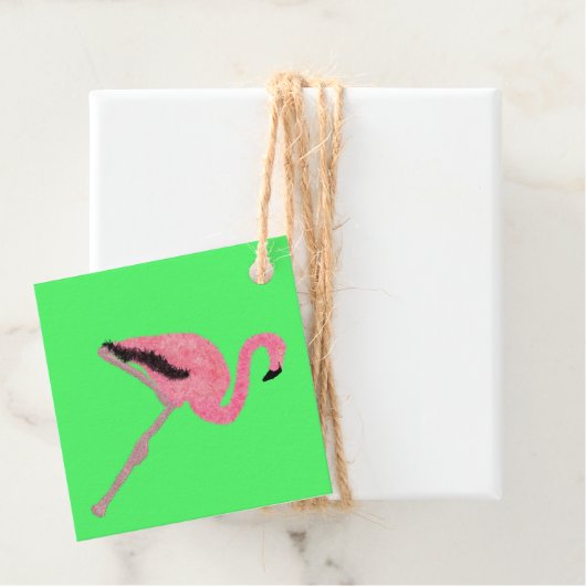 グリッターピンクフラミンゴ フェイバータグ (インサイチュ)