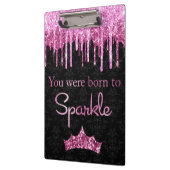 グリッターピンクブラックからス生まれパークルへ クリップボード (左)