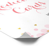 グリッターピンクムーン離れあなたの予測サイン ポスター (角)