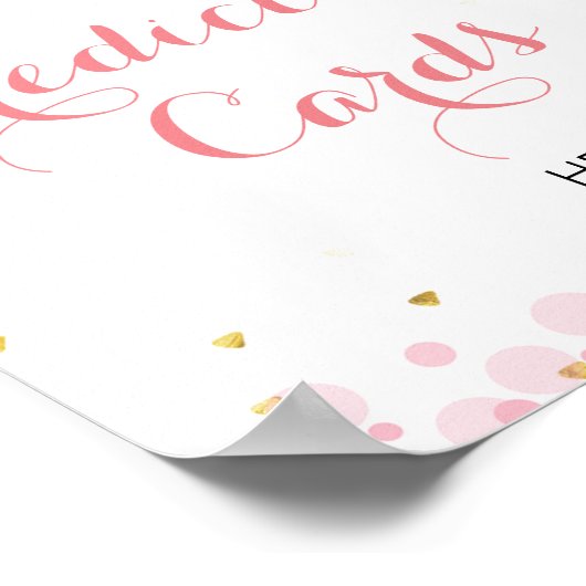 グリッターピンクムーン離れあなたの予測サイン ポスター (角)